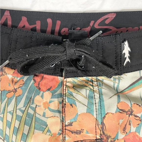 Maui And Sons Mens Floral Multicolor Swin Board Shorts Size 34 - Picture 5 of 10